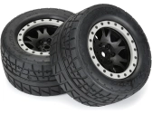 Kolesá Pro-Line 4,3", pneumatiky Menace HP Belted Pro-Loc, disk čierny 24 mm (2) (X-Maxx)