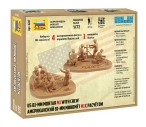 Zvezda figúrky US 81 mm Mortat w/crew (Snap Fit) (1:72)