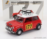 Drobné hračky Morris Mini Cooper S N 177 Winner Rally Montecarlo 1967 Rauno Aaltonen - Henry Liddon 1:50 Červená biela