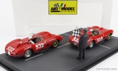 Art-model Ferrari Diorama Set 2x 315s Spider Sn0684 N 535 Winner Mille Miglia 1957 P.taruffi + N 532 2nd Mille Miglia 1957 W.von Trips 1:43 Red