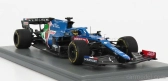 Spark-model Renault F1  A521 Renault E-tech 20b Team Alpine N 14 8th Abu Dhabi Gp 2021 Fernando Alonso 1:43 Modrá Met Červená Bílá