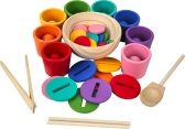2Kids Toys Duhové kuličky, mince a kalíšky 8 barev