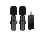 2in1 3.5mm Lavalier Wireless mikrofon pro kamery (vč. Aku)