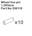 HBP250118 - Wheel Hex Pins 1.5*5mm (10)