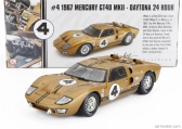 Shelby-collectibles Ford usa Mercury Gt40 Mkii 7.0l V8 Team Holman & Moody N 4 24h Daytona 1967 Mark Donohue - Peter Revson 1:18 Copper Met