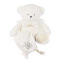 Doudou Darčeková sada Plyšový medvedík s dečkou 30 cm béžový