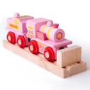 Bigjigs Rail Růžová mašinka s tendrem
