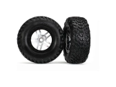 Traxxas koleso 2.2/3.0", disk SCT Split-Spoke strieborno-čierny, pneu SCT S1 (2)