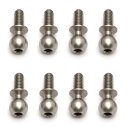 Kulové čepy, střibrné, 6mm, 10ks.