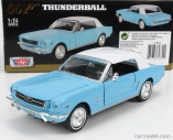 Motor-max Ford usa Mustang Convertible Spider 1967 - 007 James Bond - Thunderball - Operazione Tuono 1:24 Světle Modrá Bílá