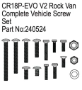 HBP240524 - Complete Vehicle Screw Set for CR18P EVO V2 Rock Van