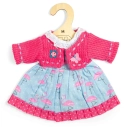 Bigjigs Toys Šaty s plameňáky a růžovým svetříkem pro panenku 34 cm