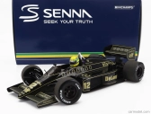 Minichamps Lotus F1 98t Renault Turbo N 12 Sezóna Špinavá verzia 1986 Ayrton Senna 1:18 Čierne zlato