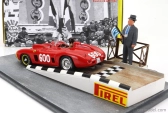 Art-model Ferrari Diorama - 290mm Spider S/n0626 N 600 Mille Miglia 1956 Juan Manuel Fangio 1:43 Červená modrá žltá