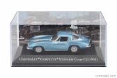 Edicola Chevrolet Corvette Stingray C2 Coupe 1963 - Con Vetrina - With Showcase 1:43 Světle Modrá Met