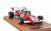 Tecnomodel Ferrari F1   312b2 N 3 Zandvoort Gp (with Pilot Figure) 1971 Clay Regazzoni - Con Vetrina - With Showcase 1:18 Červená Bílá