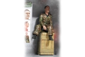 1/16 figurka sedící německé obsluhy vysílačky tanku z 2 sv. války, ručně malovaná