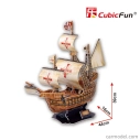 Cubicfun Puzzle Kit 3d v penovej lodi Santa Maria Caravella cm. 44x16x39 - 113 Pezzi - 113 dielikov /