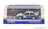 Tarmac Ford england Sierra Rs500 Cosworth N 16 Rally Nový Zéland 1989 Saeed Al-hajri - Steve Bond 1:64 Modrá biela