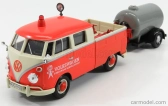 Motor-max Volkswagen T1 Type 2 Double Cabine Road Service With Tanker Trailer 1962 1:24 Oranžová Krémová Stříbrná