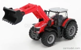 Bburago Massey ferguson 8740s Tractor With Front Loader Scraper 1:50 Red