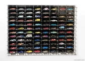Atlantic Vetrina display box Espositore - Pre 96 Cars 1/64 Lungh.lenght Cm 88.0 X Largh.width Cm 8.0 X Alt.height Cm 63.0 (altezza Utile Tra I Ripiani Cm 4.5 Inner Height Among Shelves) 1:64 Plastic Display