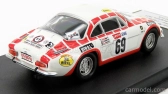Trofeu Renault Alpine A110 N 69 Tour De Belgique 1971 H.delbar - C.collaer 1:43 Bílá Červená