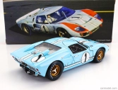 Shelby-collectibles Ford usa Gt40 Mkii 7.0l V8 Team Shelby American Inc. N 1 2nd (but Really Winner) 24h Le Mans 1966 K.miles - D.hulme 1:18 Light Blue