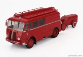 Edicola Berliet Gla 5f Truck Fpdgp Hasičské auto Bomberos Fin 2-assi s prívesom 1953 1:43 Červená