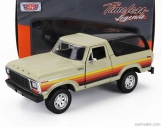 Motor-max Ford usa Bronco Hard-top Closed 1978 1:24 Beige Black