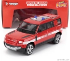 Bburago Land rover New Defender 110 Vigili Del Fuoco 2022 1:43 Červená Bílá