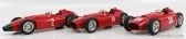 Cmc Ferrari Set 3x F1 D50 Short Nose N 14 French Gp 1956 Collins - F1 D50 Long Nose N 2 German Gp 1956 Collins - F1 D50 N 26 Monza Italy Gp 1956 Collins 1:18 Red