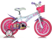 DINO Bikes - Detský bicykel 16" Barbie s košíkom