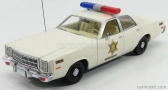 Greenlight Plymouth Fury Hazzard Police Rosco Patrol Car 1977 1:18 Bílá