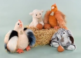 Doudou Histoire d´Ours Plyšová slepička zrzavá 20 cm