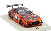 Spark-model Mercedes Benz Amg Gt3 Evo 6.2l V8 Team Crowdstrike Riley N 4 Winner Pro-am Class 24h Spa 2024 George Kurtz - Ian James - Nicky Catsburg - Colin Braun 1:43 Orange Grey