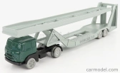 Officina-942 Fiat 682 T2 Truck Bisarca Car Transporter 1955 1:76 zelená strieborná