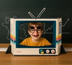 Vilac Dřevěné divadlo Retro televize
