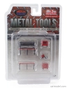 Americká dioráma Sada príslušenstva Officina Garage Tool 1:64 sivá červená