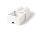 LEGO úložný box s šuplíkem 250x250x180mm - bílý