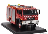 Alerte MAN Le 14.220 Tanker Truck Double Cabine Bemaex Fsr Sdis 28 Sapeurs Pompiers D'eure Et Loir 2004 1:43 Červená sivá