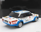 Kyosho Fiat 131 Abarth N 1 Winner Rally 1000 Lakes 1980 1:18, bílomodrá