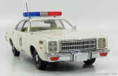 Greenlight Plymouth Fury Hazzard Police Rosco Patrol Car 1977 1:18 Bílá