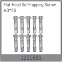 1230891 - M3*20 Flat Head Self-tapping Screw Set (10)