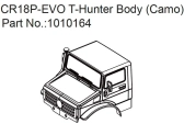 HBP240357 - (1010164) T-Hunter PC Body (camo) - EVO 1:18