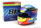 Mini prilba Bell prilba Casco prilba Casco prilba F1 Oscar Piastri Team Mclaren N 81 Sezóna 2024 1:2 Modrá žltá červená