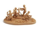 Zvezda figúrky US 81 mm Mortat w/crew (Snap Fit) (1:72)