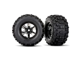 Traxxas kolo 4.3/5.7", disk X-Maxx černý chrom, pneu Sledgehammer (pár)
