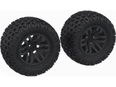 Arrma kolo s pneu dBoots Fortress MT, disk černý (2)