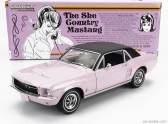 Greenlight Ford usa Mustang Coupe 1968 - The She Country Mustang 1:18 Ružová čierna